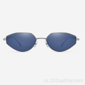Угловые женские солнцезащитные очки Roal из металла